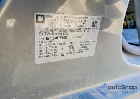 2017 GMC Sierra K1500 Slt from USA, damaged, VIN 3GTU2NEC4HG365977